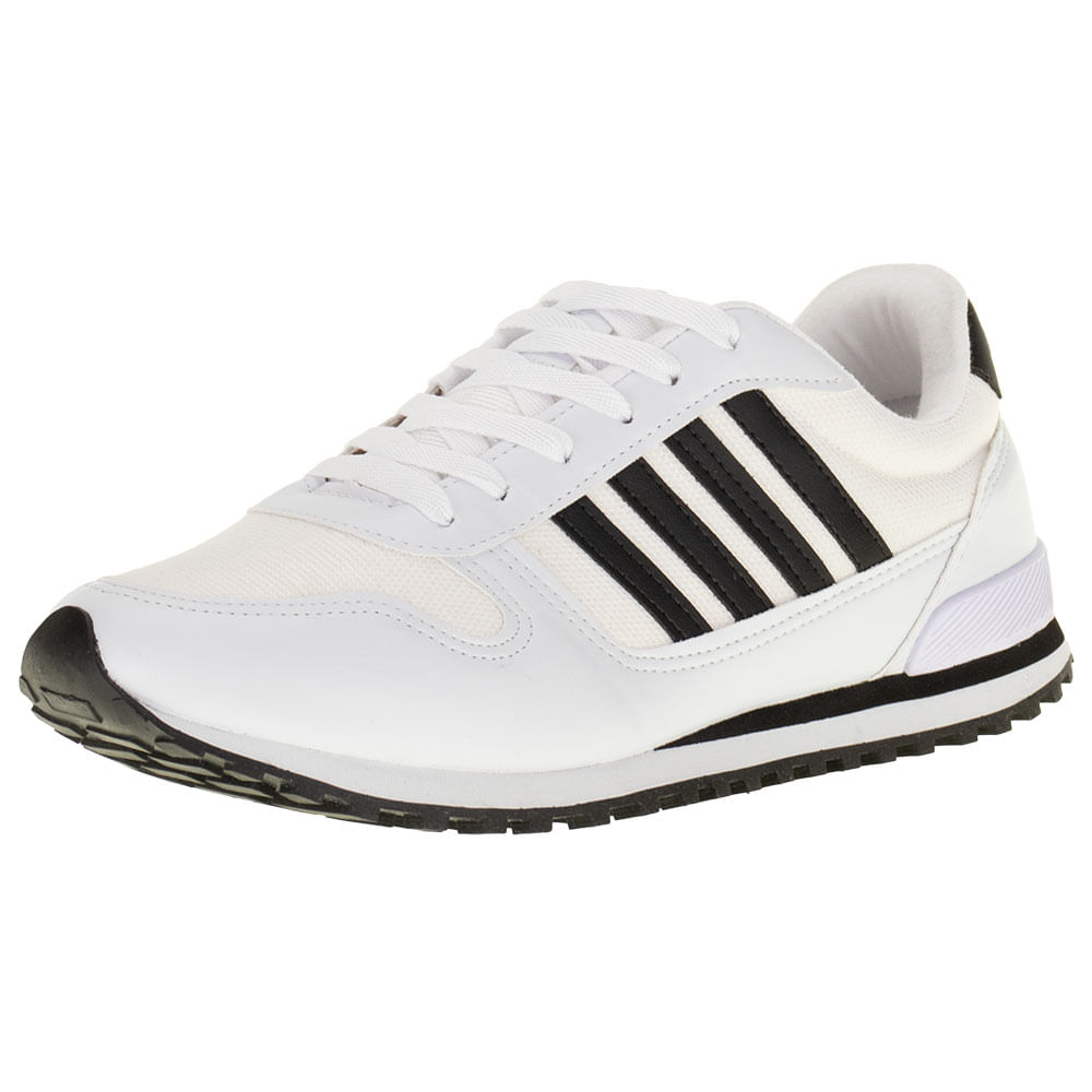 Tênis Masculino Addan - 15210 BRANCO/PRETO | Clovis Calçados