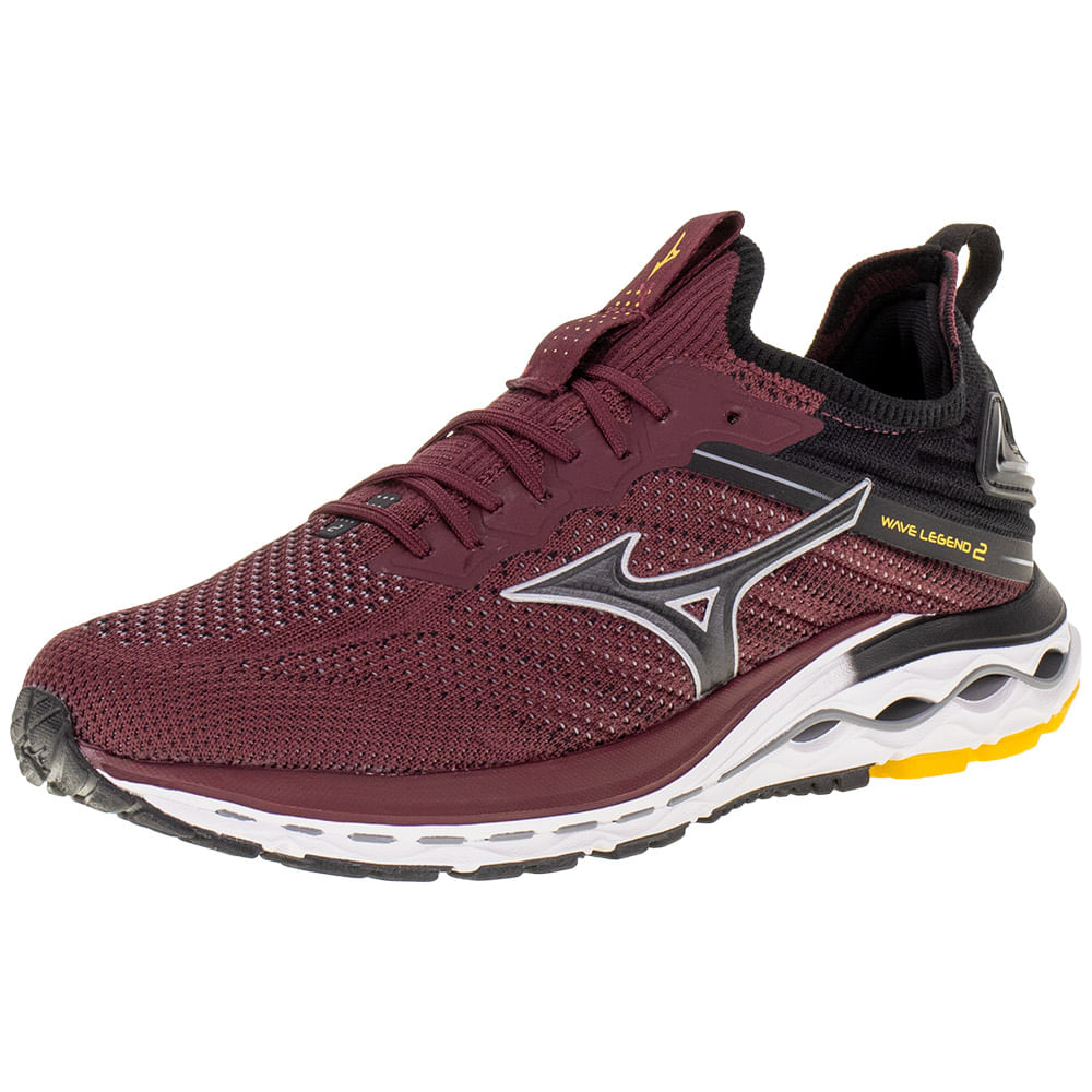 Tênis Masculino Wave Legend 2 Mizuno - 101040040 VINHO