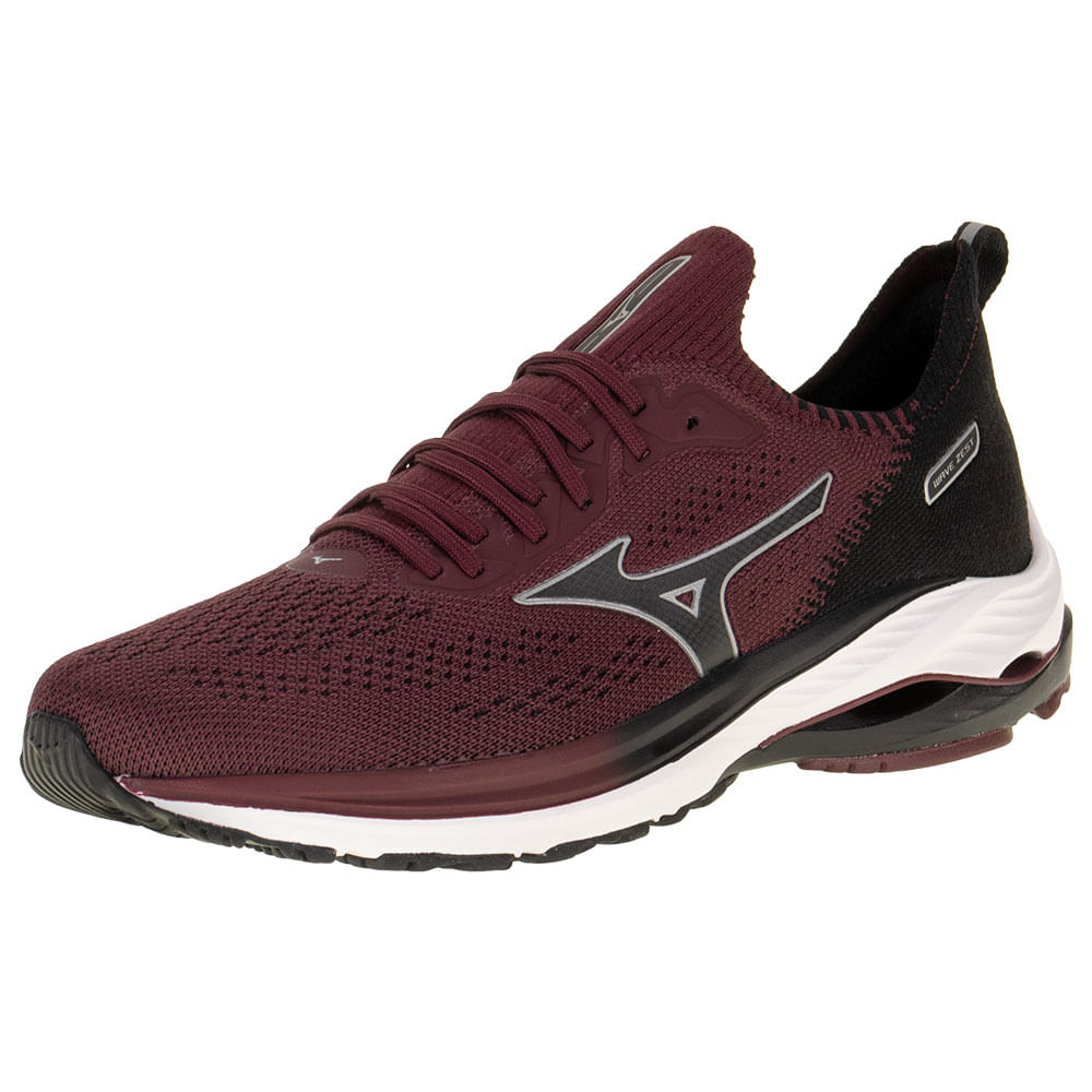Tênis Masculino Wave Zest Mizuno - 101068068 VINHO - cloviscalcados