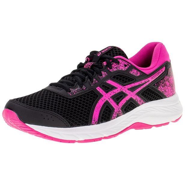 Tênis Feminino Raiden 3 Asics - 1012B468 PRETO/ROSA 36