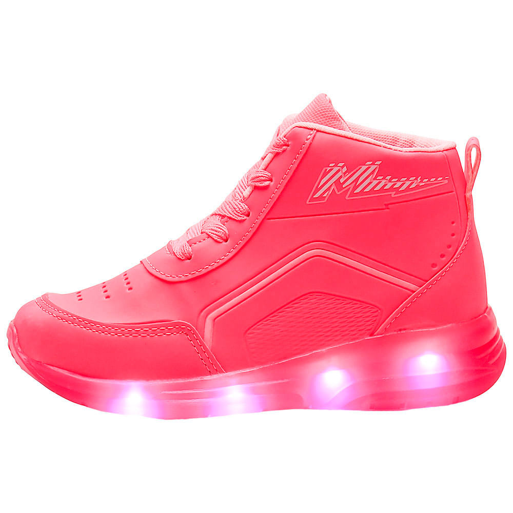Tênis Infantil Led Com Rodinha Minipé - MP2335 PINK | Clovis Calçados