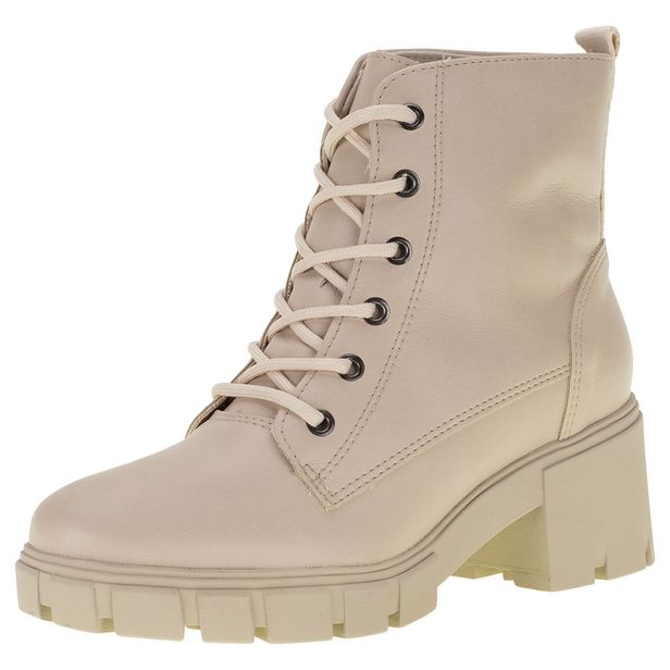 Bota Feminina Coturno Via Marte - 23309 BEGE 34