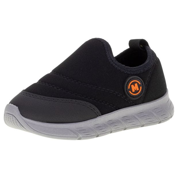 Tênis Infantil Baby Slip On Molekinho - 2147113 PRETO/CINZA 20