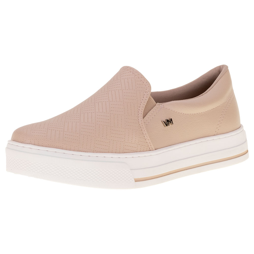 Tênis Via Slip On Via Marte Bege Tênis Feminino Slip On Via Marte