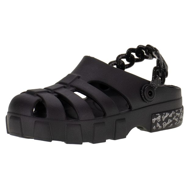 Babuche Barbie Bold Grendene Kids - 22971 PRETO 29