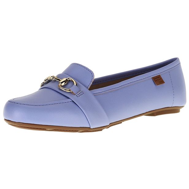 Mocassim Feminino Salto Baixo Beira Rio - 4309102 AZUL 34