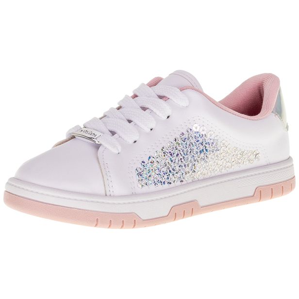 Tênis Infantil Molekinha - 2562105 BRANCO/ROSA 28