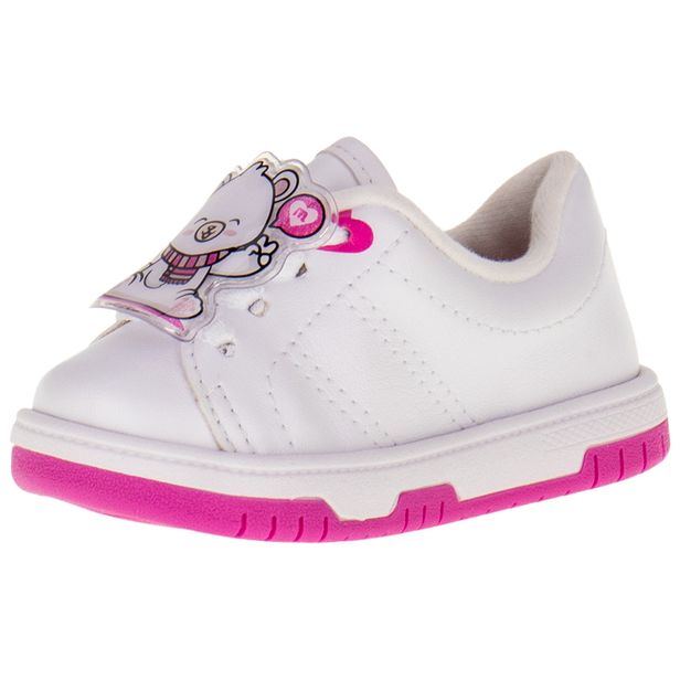 Tênis Infantil Baby Molekinha - 2728102 BRANCO/ROSA 17