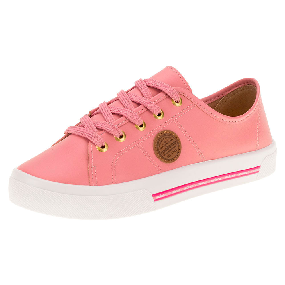 Sapato Moleca Feminino Moleca Rose Tenis Rose Moleca Tênis Moleca