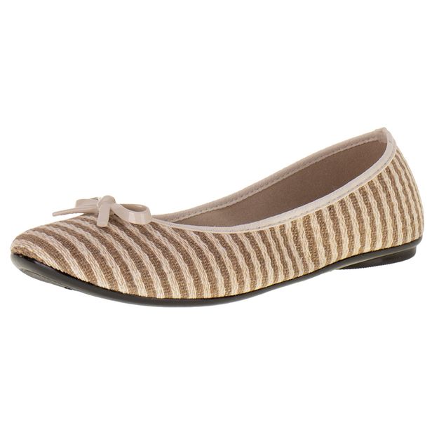 Sapatilha Feminina Moleca - 5726115 BRANCO/BEGE 34