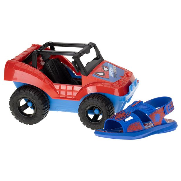 Kit Papete Homem Aranha + Buggy Grendene Kids - 22940 AZUL/VERMELHO 31