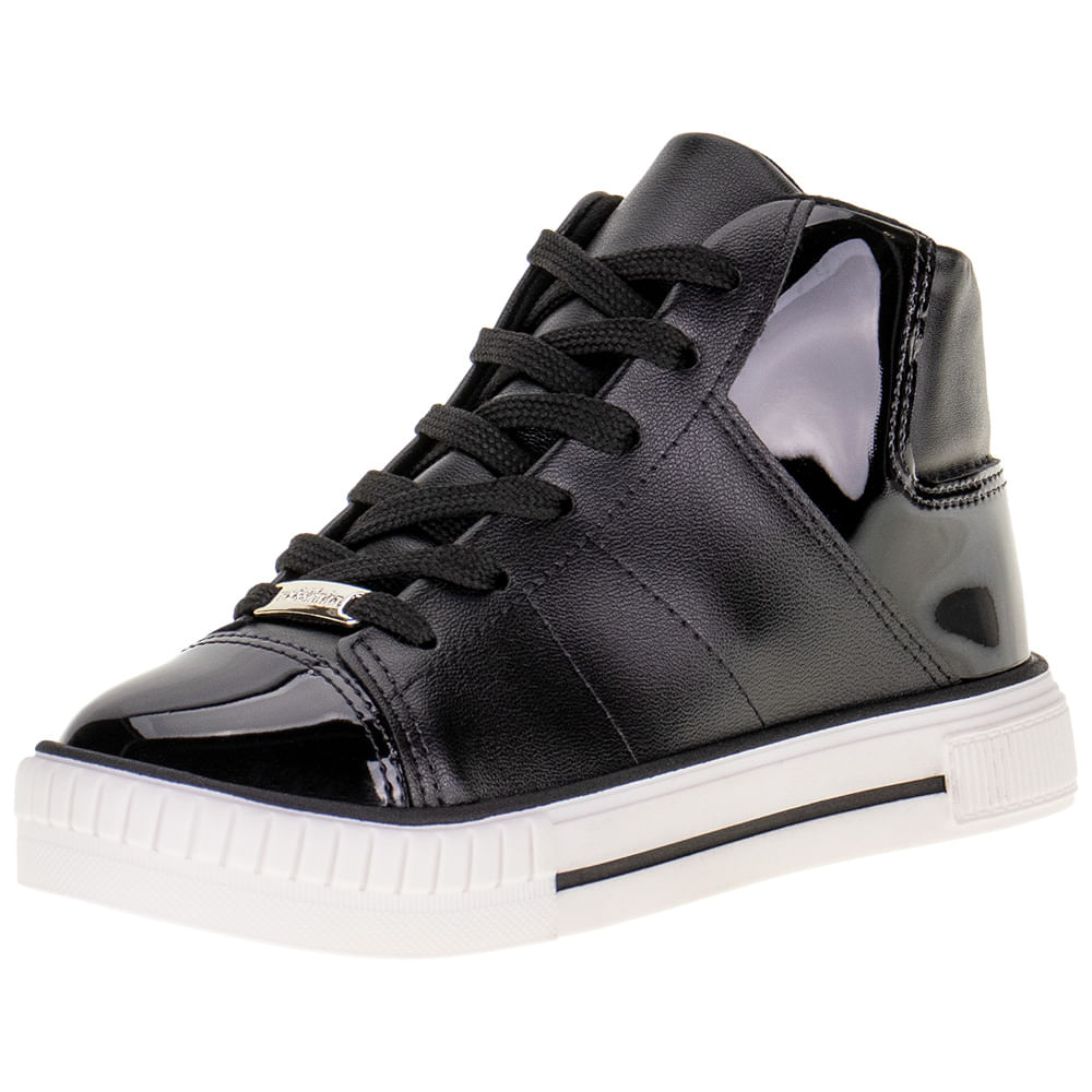 Tênis Infantil Cano Alto Molekinha 2565103 PRETO cloviscalcados