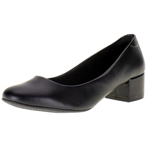 Sapato Feminino Salto Grosso Beira Rio - 4301100 PRETO 34