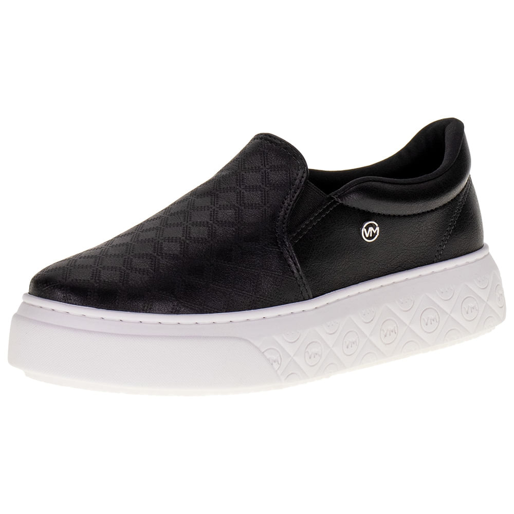 Tênis Feminino Slip On Via Marte 2314305 PRETO cloviscalcados