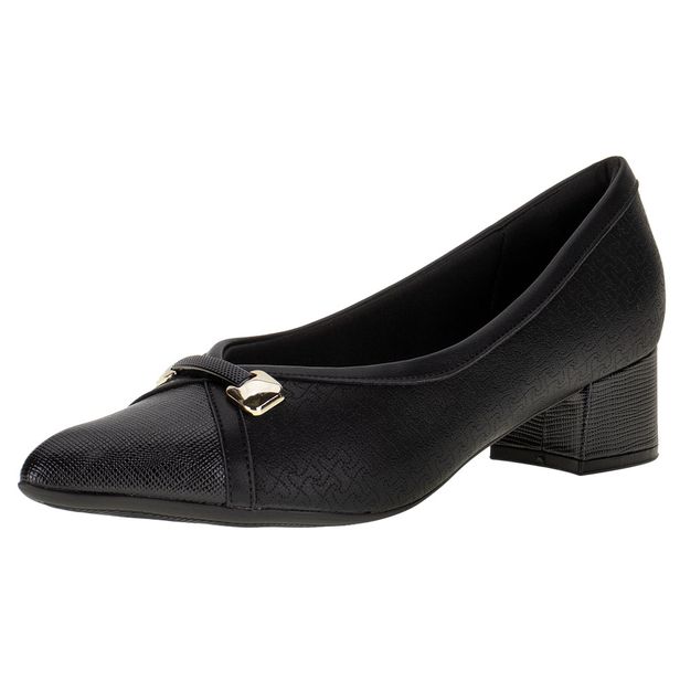 Sapato Feminino Salto Grosso Piccadilly - 739044 PRETO 34