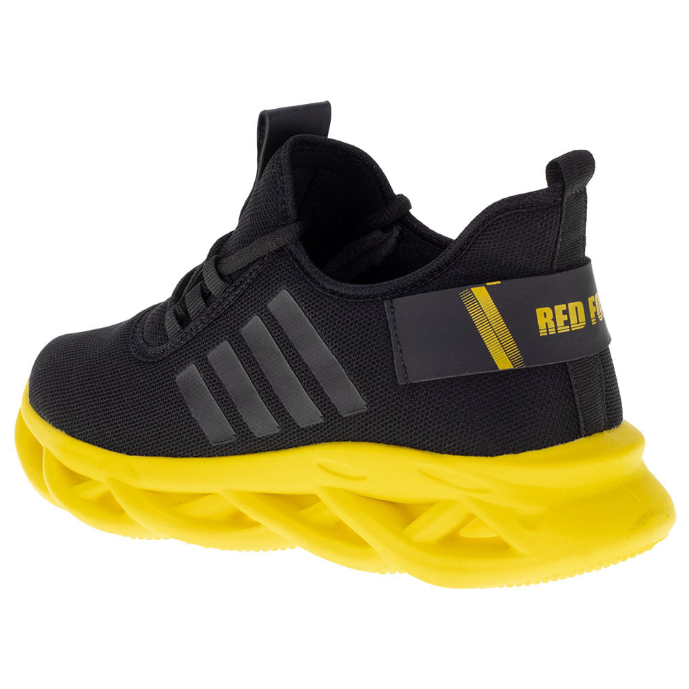 Tênis Masculino Red Fox - 1490 PRETO/AMARELO - cloviscalcados