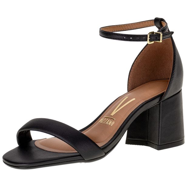 Sandália Feminina Salto Grosso Vizzano - 6436105 PRETO 38