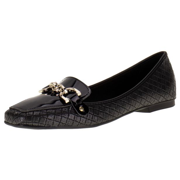 Sapatilha Feminina Moleca - 5737211 PRETO/CROCO 35