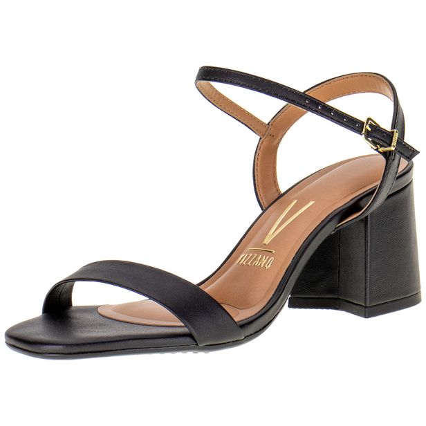 Sandália Feminina Salto Grosso Vizzano - 6436108 PRETO 37