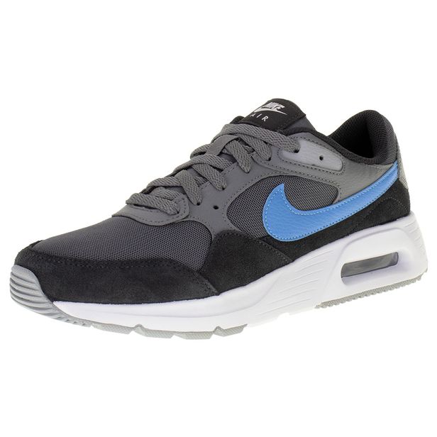Tênis Masculino Air Max SC Nike - CW4555 CINZA/AZUL 40