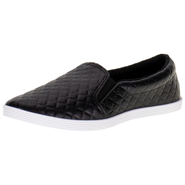 Tênis Feminino Slip On Beira Rio - 4205142 PRETO 34